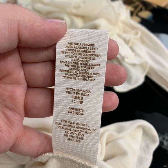 New Free People La Cienega Embroidered Long Sleeve Sheer Blouse XS Loose Threads - Picture 8 of 9